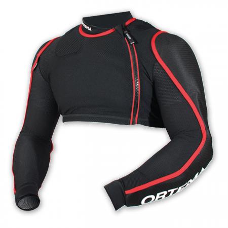 Ortema Ortho-Max Protektorjacke schwarz/rot Gr M Enduro Motorrad Downhill Cross 